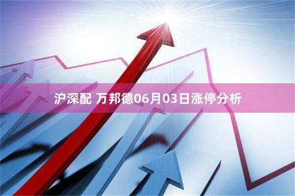 沪深配 万邦德06月03日涨停分析