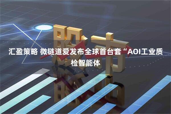 汇盈策略 微链道爱发布全球首台套“AOI工业质检智能体