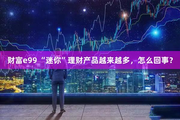 财富e99 “迷你”理财产品越来越多,怎么回事?